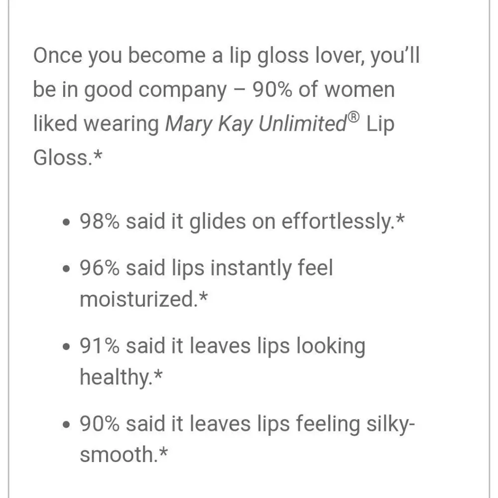 MARY KAY UNLIMITED LIP GLOSS IN ICONIC RED